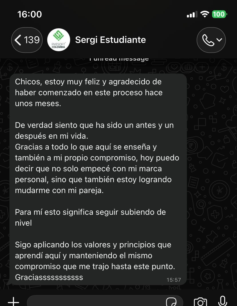Testimonio — Marca personal y crecimiento
